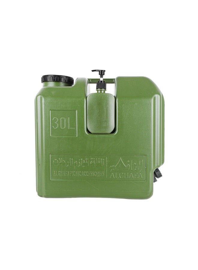 الغافة خزان ماء متنقل بسعة 30 لتر مع علبة صابون للرحلات والتخييم والسفر , من الغافة - Image 3